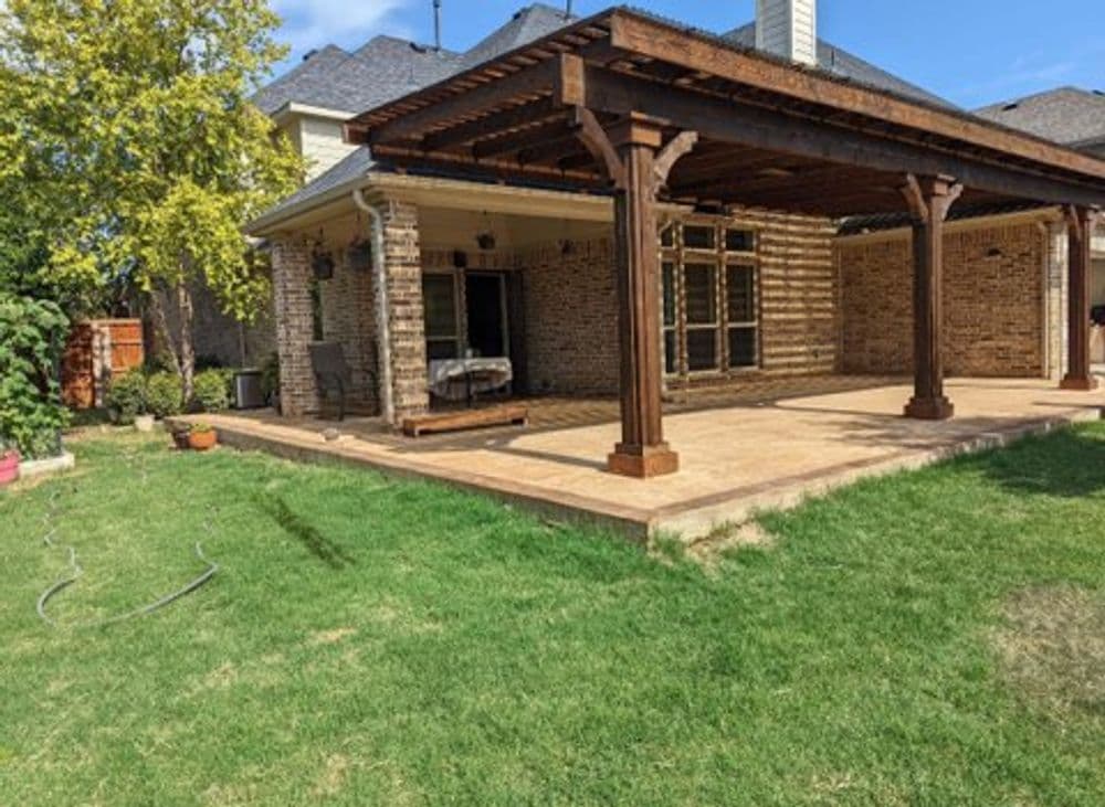 Pergola Construction Over Poolside Patio