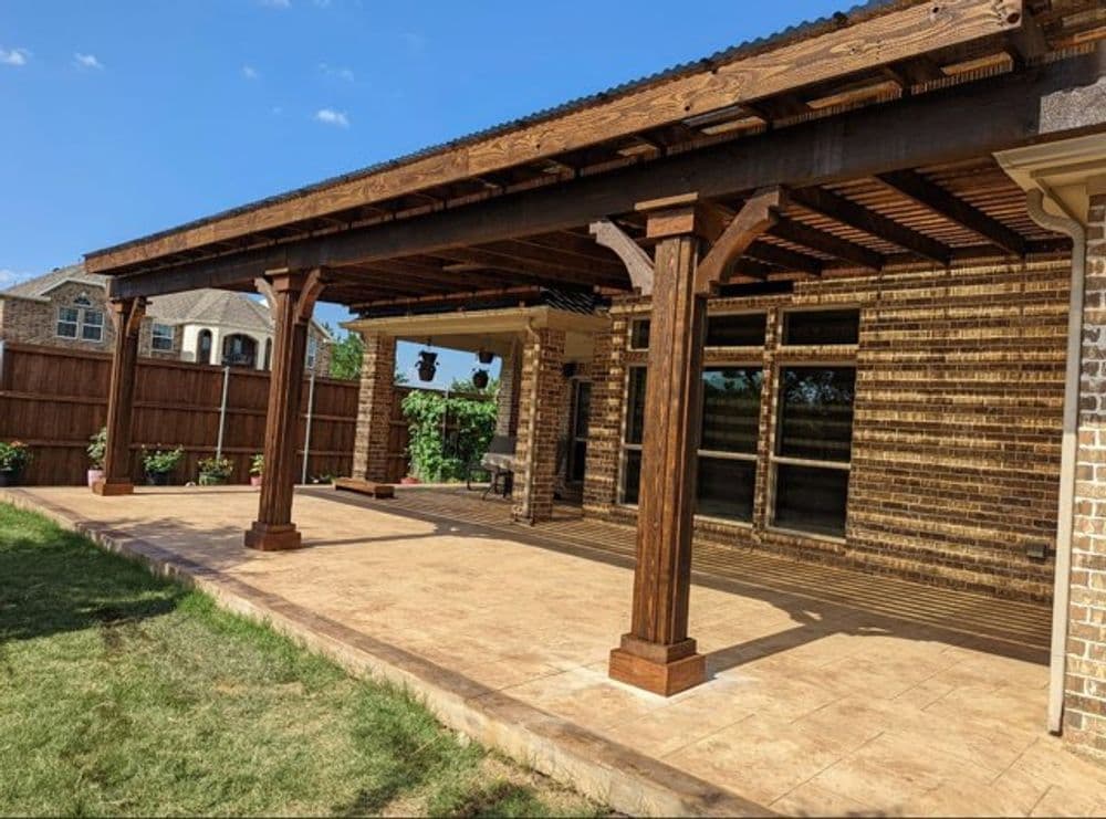 Pergola Construction Over Poolside Patio